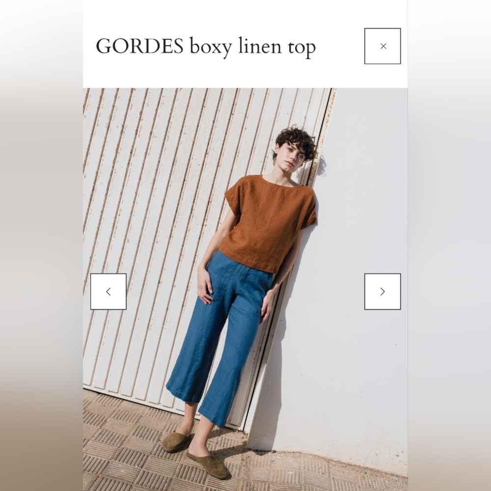 notPERFECTLINEN GORDES boxy Top, XXL, Swedish Blue - Picture 7 of 7